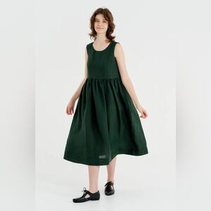 Son de Flor Evergreen Sleeveless Smock Dress